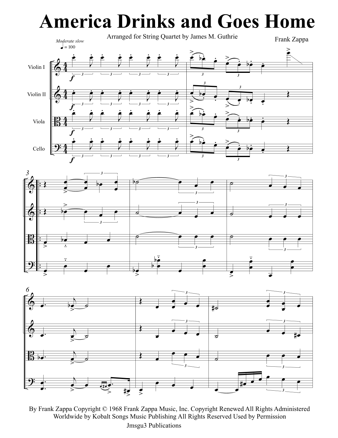 America Drinks & Goes Home (arr. James M. Guthrie)