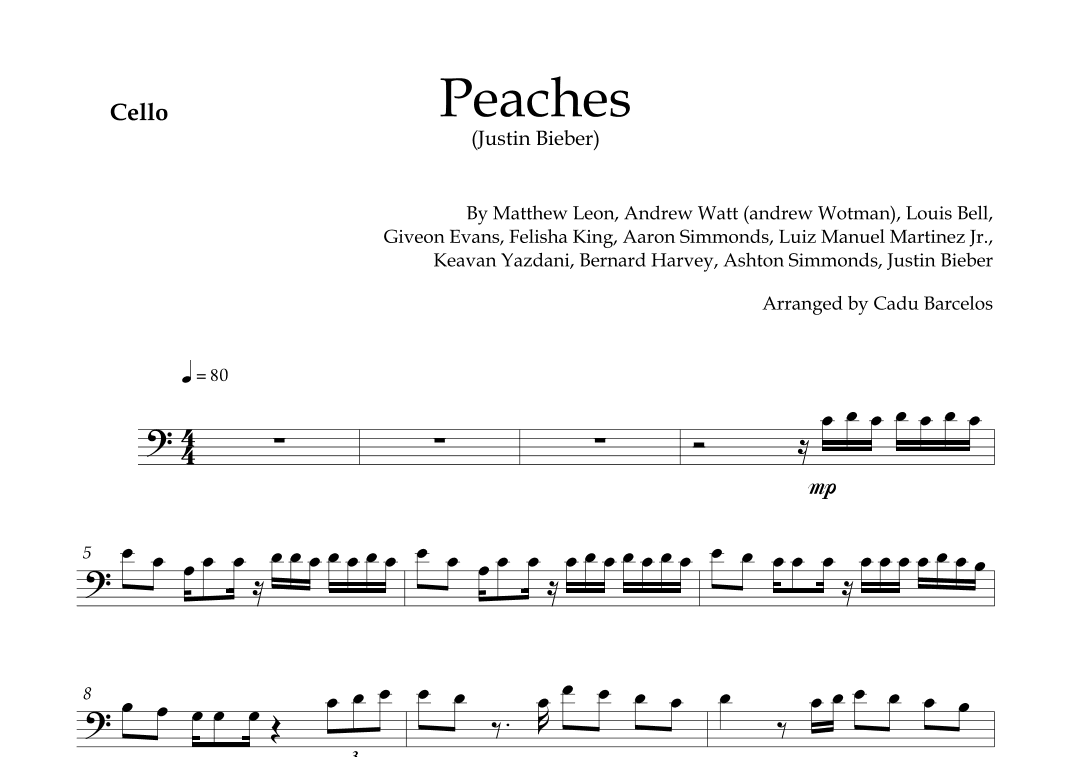 Peaches (arr. Cadu Barcelos)