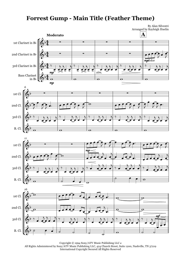 Forrest Gump - Main Title (feather Theme) (arr. Kayleigh Huelin)