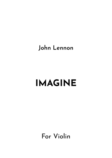 Imagine (arr. Jireh J.)