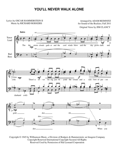 You'll Never Walk Alone (arr. Adam Reimnitz)