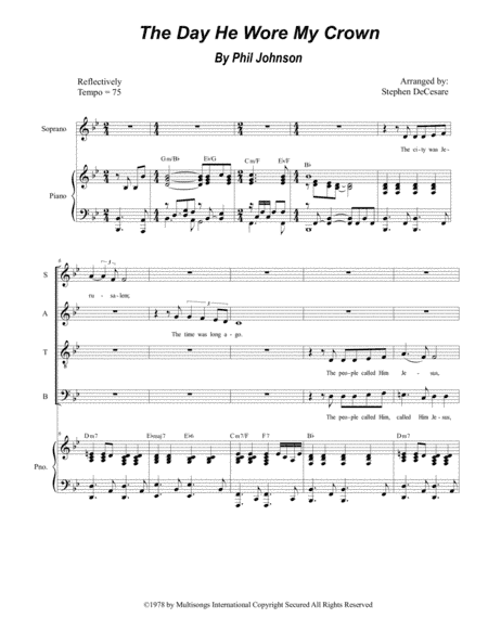 The Day He Wore My Crown (arr. Stephen DeCesare)