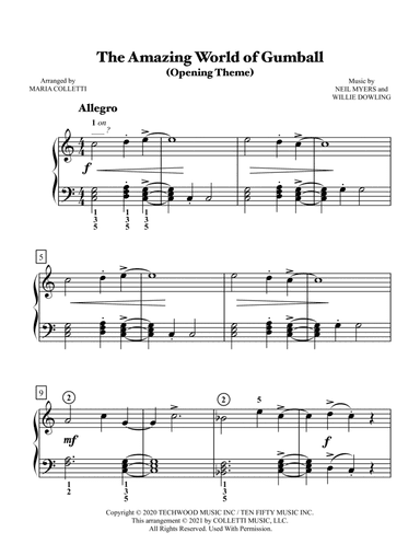 Amazing World Of Gumball Opening Theme (arr. Maria Colletti)