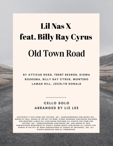 Old Town Road (remix) (arr. Liz Lee - Cellomoji)