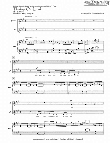 Thinking Out Loud (arr. Julius C. Teodoro)