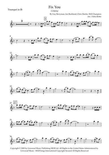 Fix You (arr. Fabio Britto)