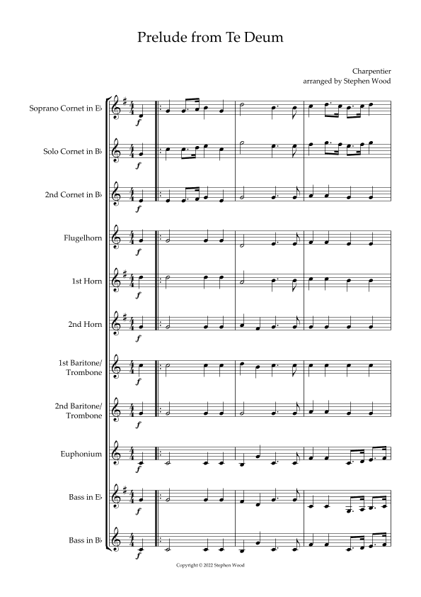 Prelude to Te Deum (arr. Stephen Wood)