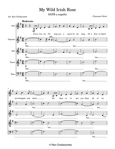 My Wild Irish Rose (arr. Ren Challacombe)