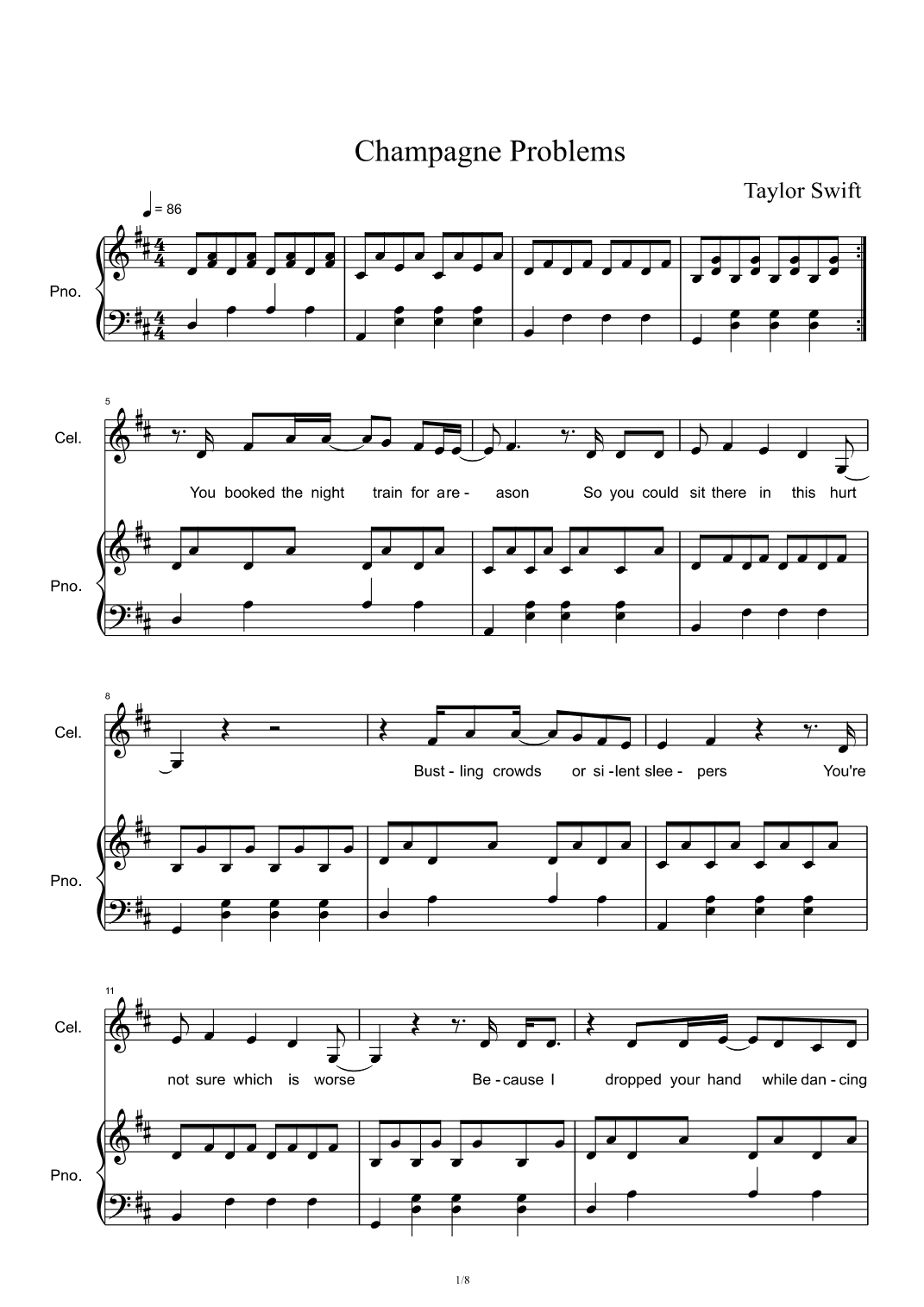 Champagne Problems (arr. Taylor Swift)