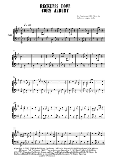 Reckless Love (arr. BY EZEQUIEL EDIÇÕES)