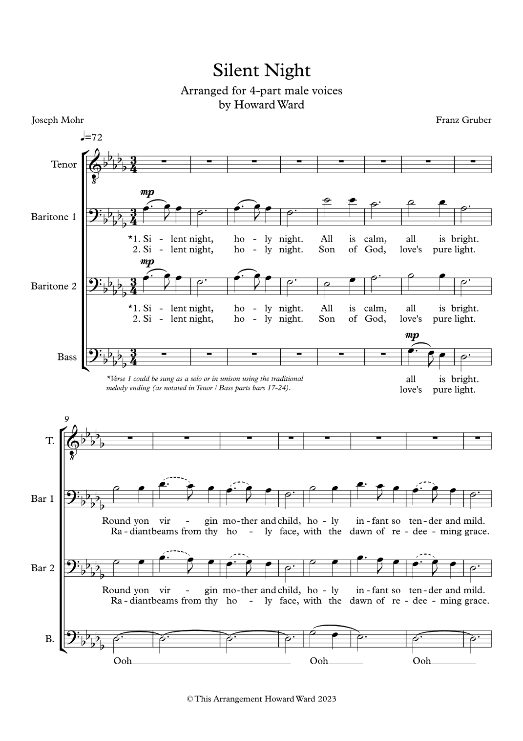 Silent Night (arr. Howard Ward)