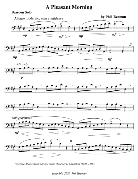 A Pleasant Morning-bassoon solo