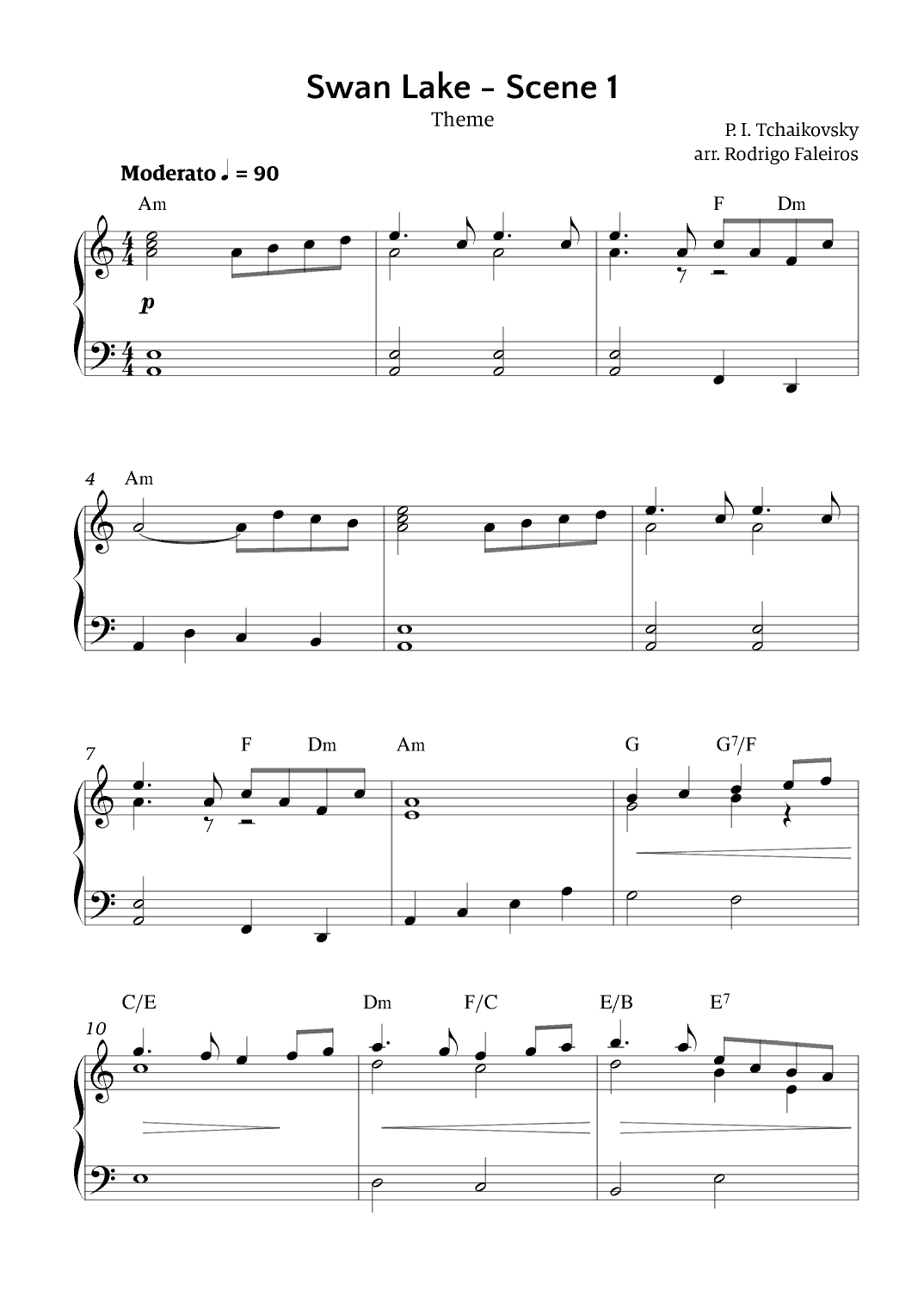Swan Lake theme Scene 1 (arr. Rodrigo Faleiros)