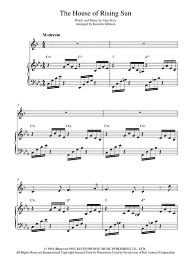 The House Of The Rising Sun (arr. Kaiserin Rebecca)