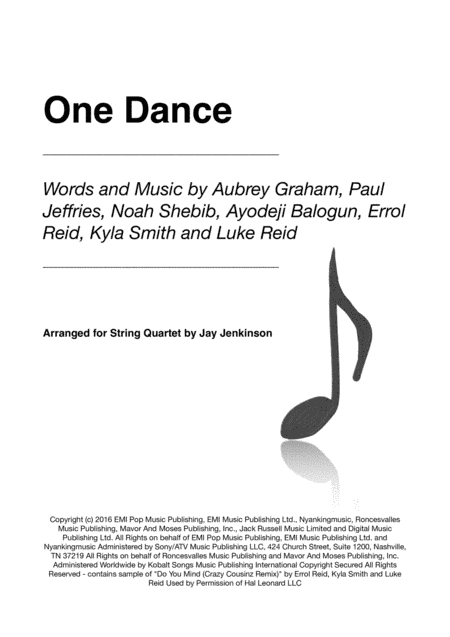 One Dance (arr. Jay Jenkinson)