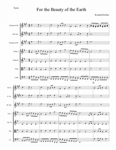 For the Beauty of the Earth for orchestra (arr. A S)