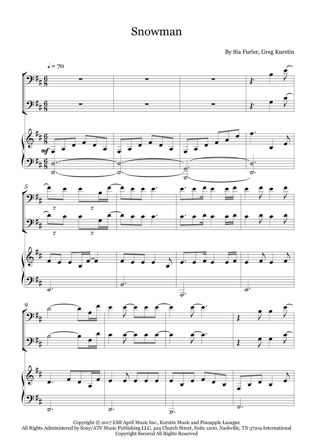 Snowman (arr. Fernanda Moura)