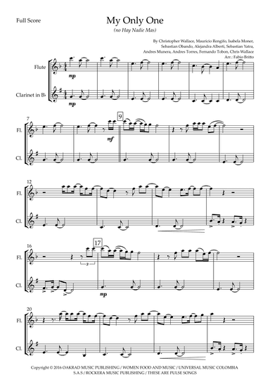 My Only One (no Hay Nadie Mas) (arr. Ottirb Sage)