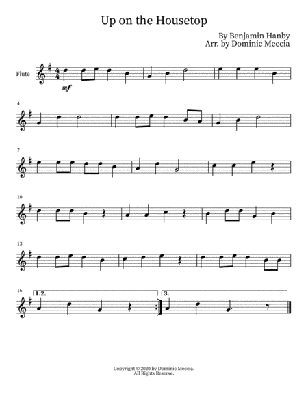 Up on the Housetop (arr. Dominic Meccia)