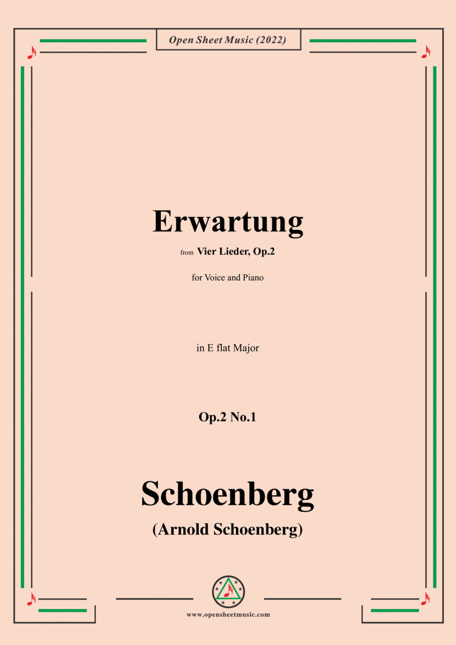 Schoenberg-Erwartung,in E flat Major,Op.2 No.1 (arr. Open Cloud)