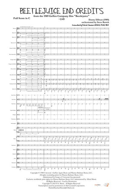Beetlejuice - End Credits (arr. Patrick Sheehan)