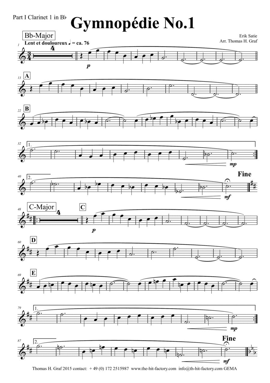 Gymnopédie No.1 - Eric Satie - Concert Band (arr. Thomas Graf)
