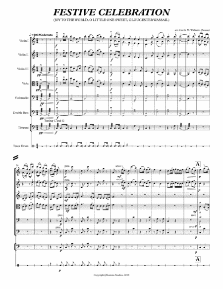 FESTIVE CELEBRATION FOR STRING ORCHESTRA AND MIXED PERCUSSION (arr. Garth M. Williams)