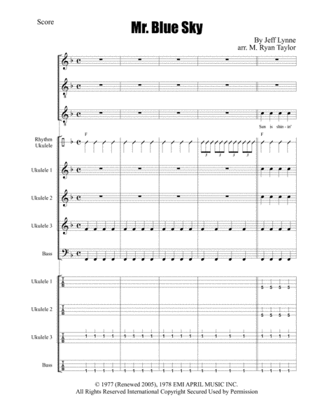 Mr. Blue Sky (arr. M. Ryan Taylor)