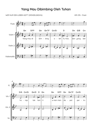 Wer nur den lieben Gott lässt walten / O Lord I Love Thee / Yang Mau Dibimbing oleh Tuhan / Biar 'K (arr. Angie Wiranata)