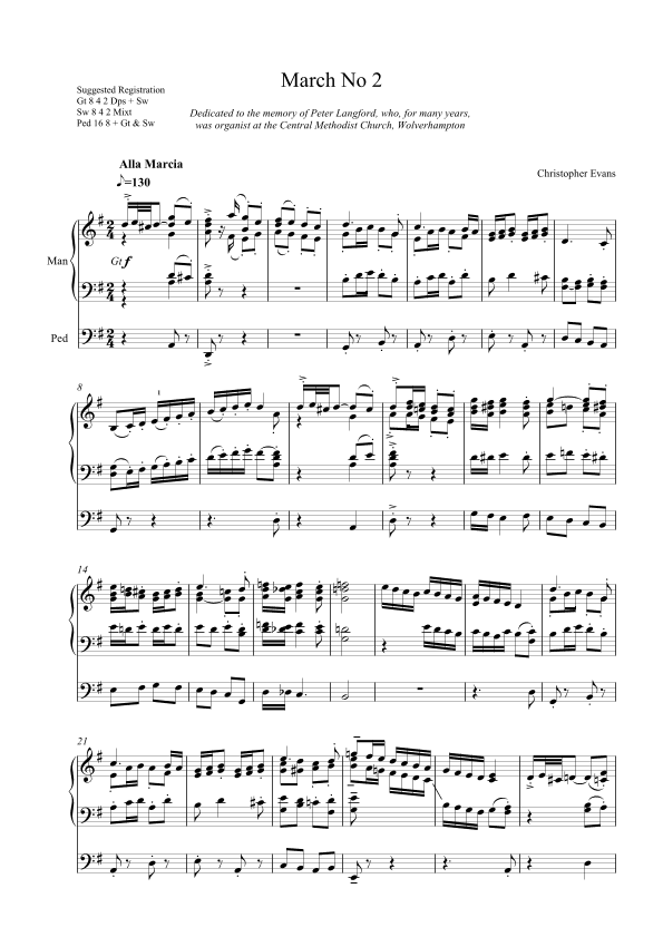 March No 2 for Organ