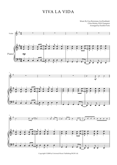 Viva La Vida (arr. Danillo Porto)