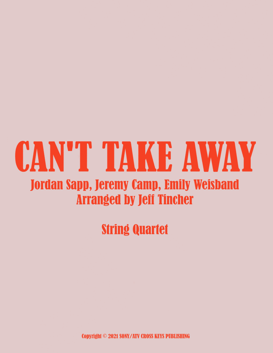 Can't Take Away (arr. Jeff Tincher)