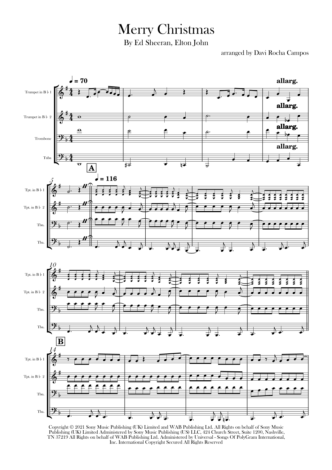 Merry Christmas (arr. Davi Rocha Campos)