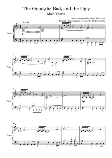 The Good, The Bad And The Ugly (main Title) (arr. Neil Crossland)