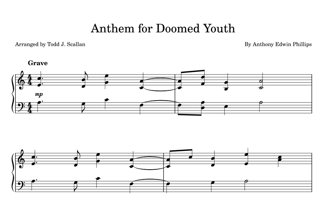 Anthem For Doomed Youth (arr. Todd J. Scallan)