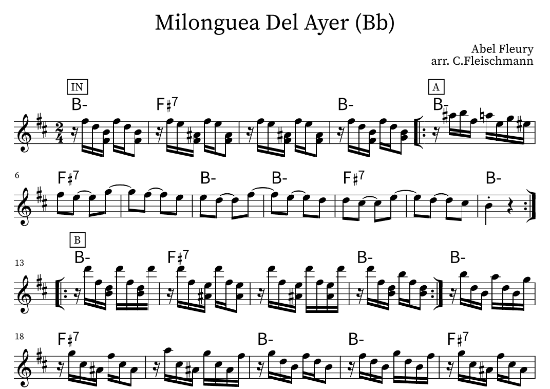 Milongueo del Ayer (arr. Christoph Fleischmann)