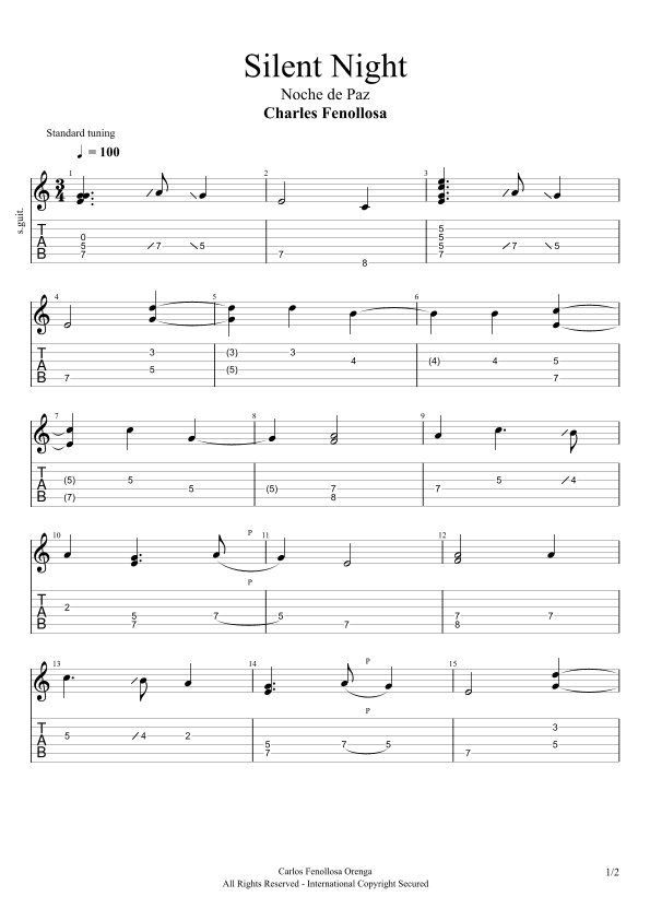 Silent Nigth (Noche de paz) (arr. Charles Fenollosa)