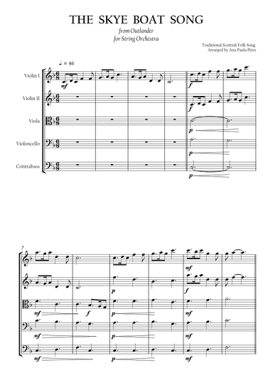 The Skye Boat Song - Outlander (arr. Ana Paula Pires)