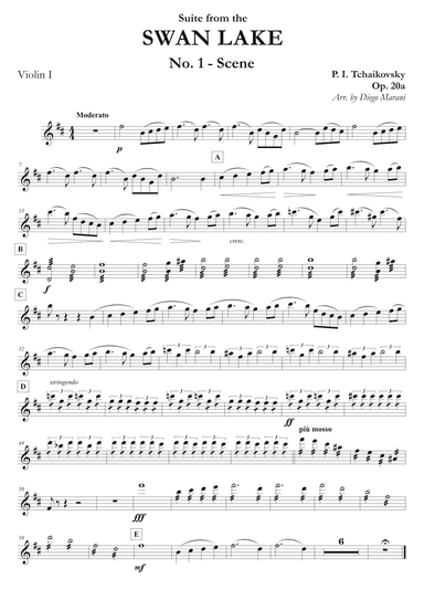 "Scene" from Swan Lake Suite for String Quartet (arr. Diego Marani)