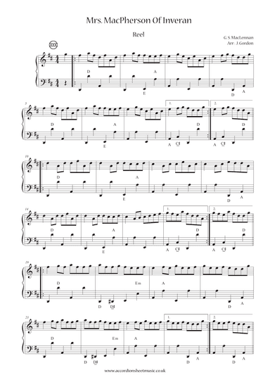 Mrs. MacPherson Of Inveran (arr. Julia Gordon)