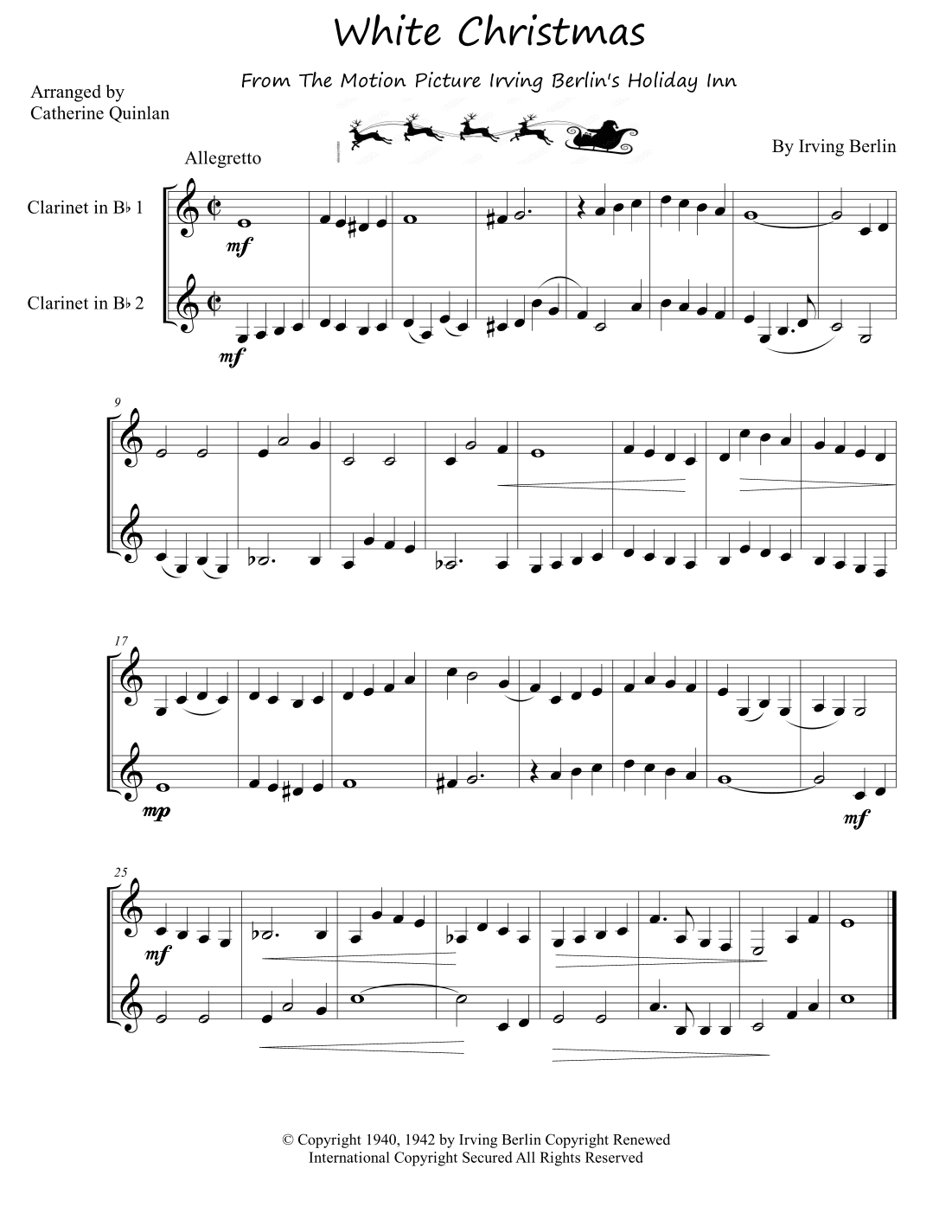 White Christmas (arr. Catherine Quinlan)