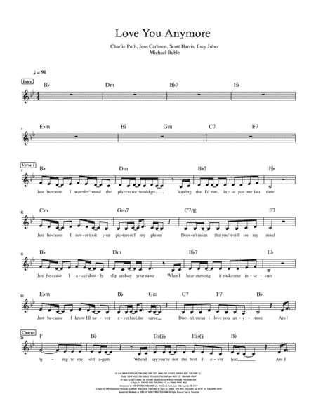 Love You Anymore (arr. C Lee)