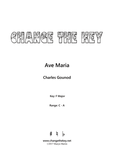 Ave Maria - F Major (arr. Change the Key)