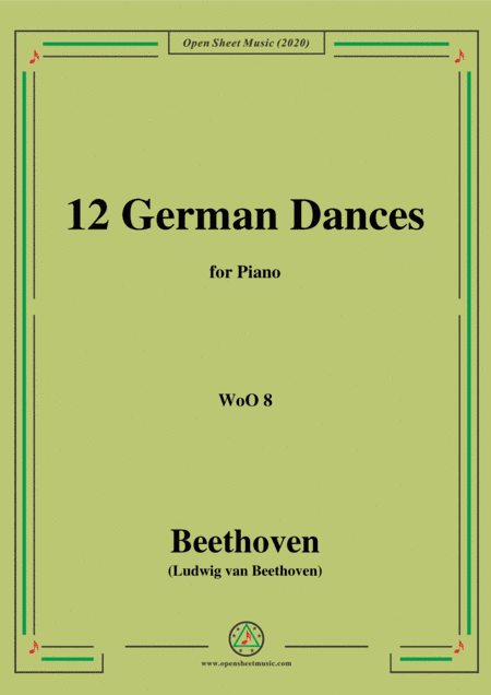 Beethoven-12 German Dances,WoO 8,for Piano (arr. MSM)