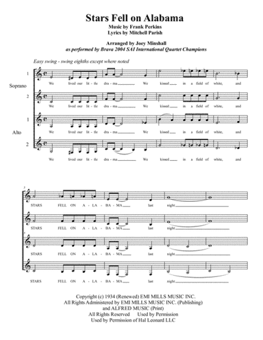 Stars Fell On Alabama (arr. Joey Minshall)