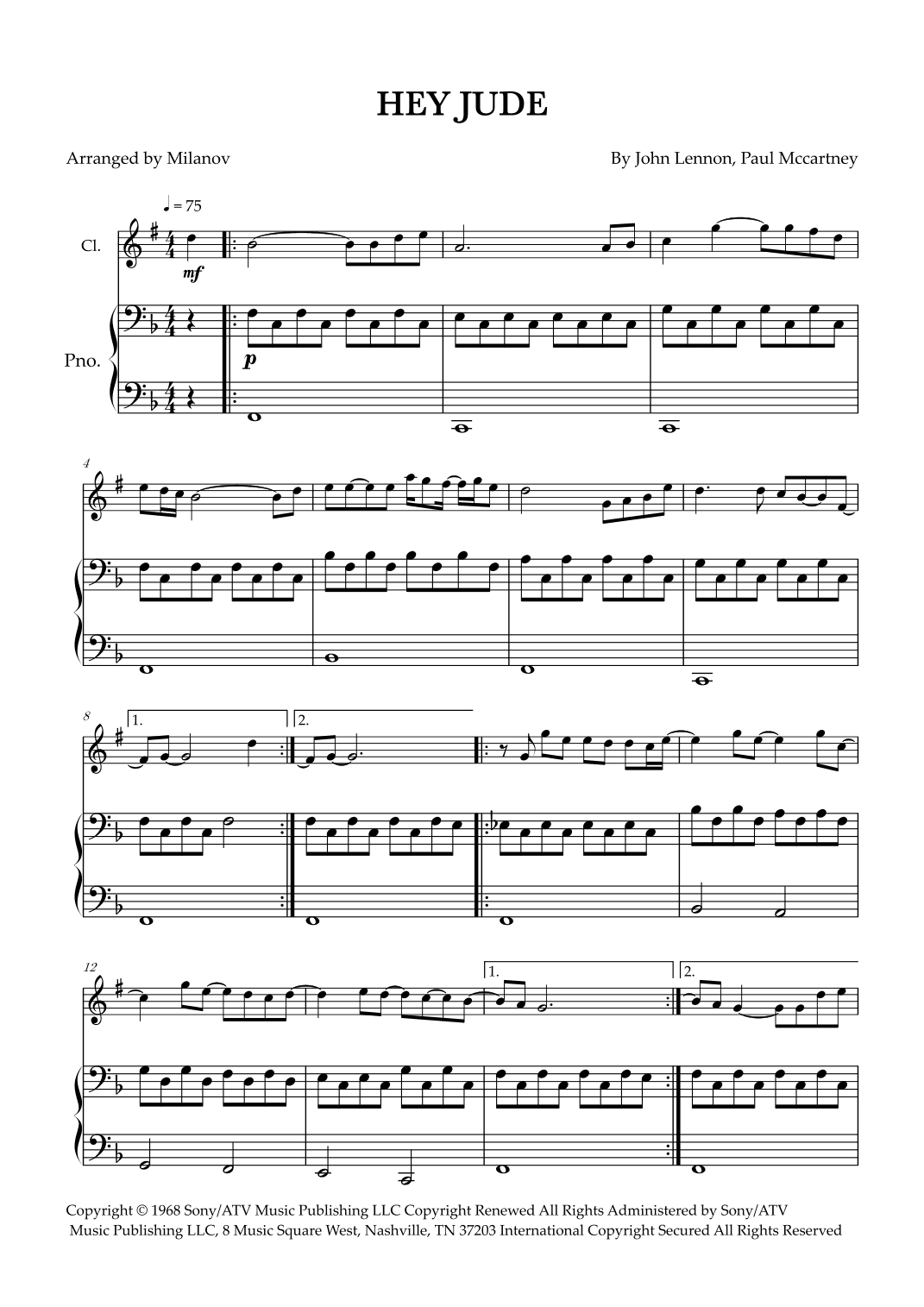 Hey Jude (arr. Milanov)