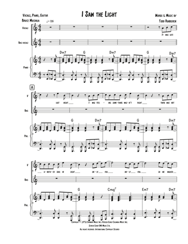 I Saw The Light (arr. Bruce Muckala)