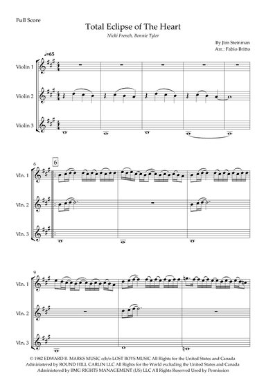 Total Eclipse Of The Heart (arr. Fabio Britto)