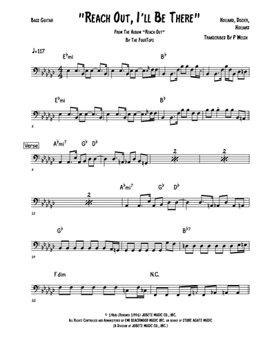 Reach Out I'll Be There (arr. Accubass)