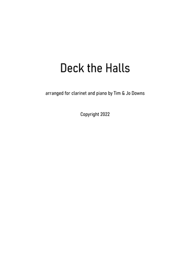 Deck The Hall (swing & Latin) (arr. Tim Downs)